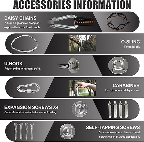 Miniatura 9 de SZHLUX Columpio sensorial para niños, columpio de terapia interior ideal para TDAH, Aspergers, trastorno de procesamiento sensorial y niños autistas