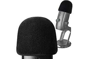 YOUSHARES Pop Filter for Blue Yeti X Microphone, Microphone Windscreen with Velvet-like Fabric Cover