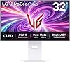LG UltraGear OLED Gaming Monitor 32GS95UV-W, 32 inch UHD, Dual mode 4K 240Hz / FHD 480Hz, 0.03ms Response Time, NVIDIA G-Sync & AMD FreeSync Premium Pro, 7W Stereo speakers, DisplayPort, HDMI 2.1