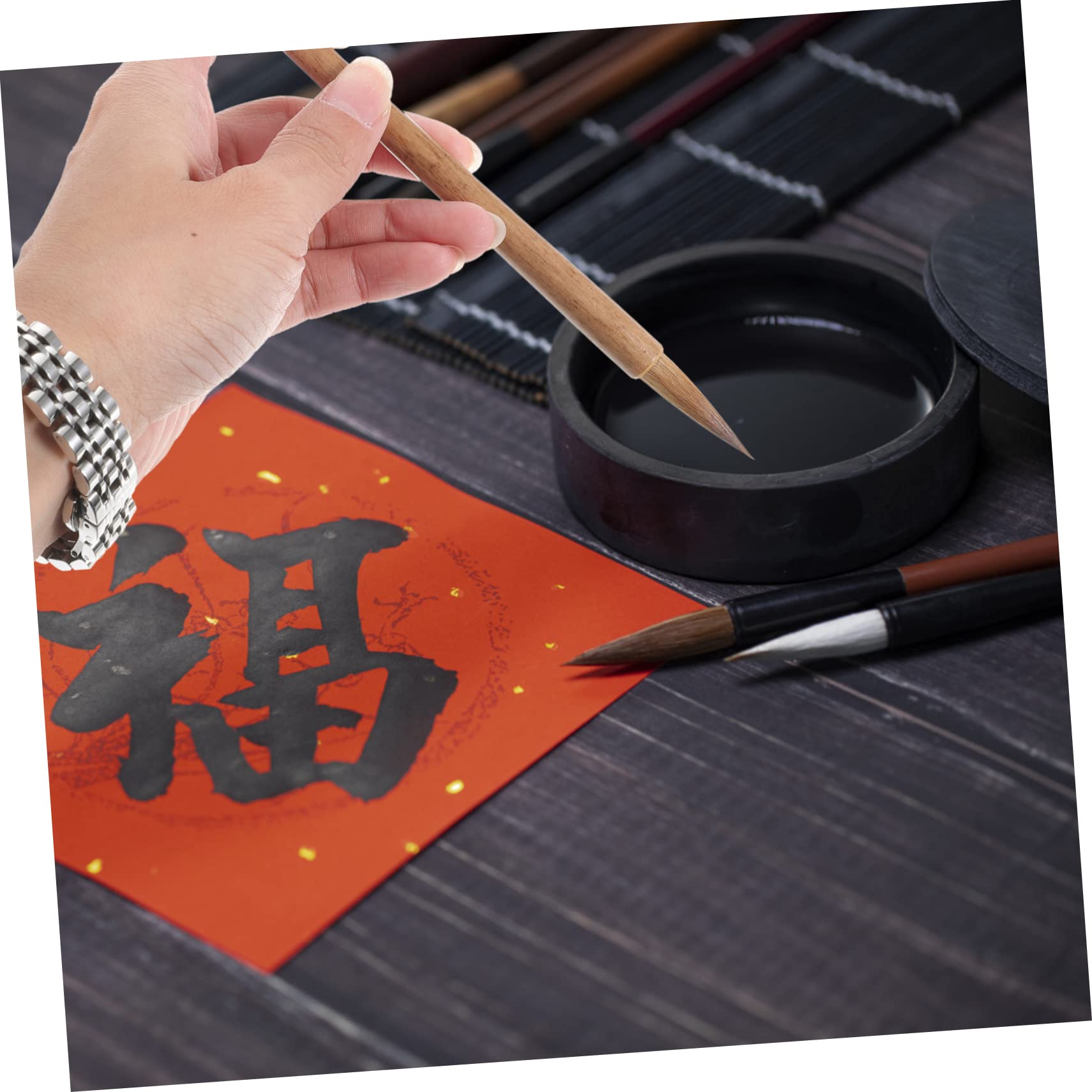 Artibetter 5 Ensembles Pinceaux De Chinoise Pour Débutants Et Brosse À Écrire Avec Tête Flexible Et Bonne Absorption Encre Pour Étudiants Et Artistes 3 Pièces * 5