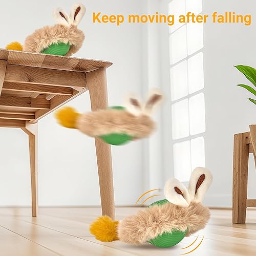 Miniatura 5 de Juguetes interactivos para gatos de interior, juguete de activación de movimiento, bola móvil inteligente para gatito, bola móvil recargable para