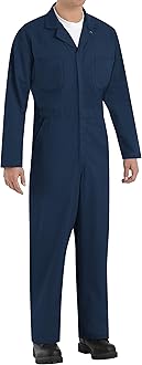 Red Kap Men's Twill Action Back Coverall, Navy, 38