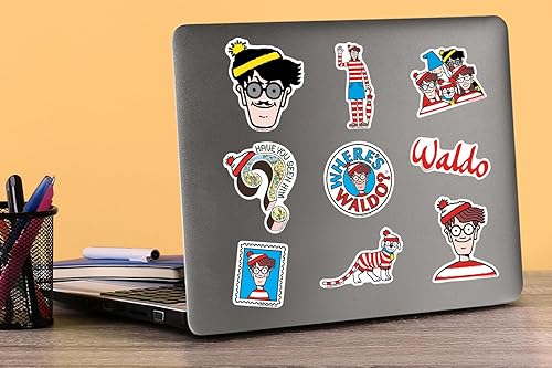 Miniatura 5 de Where's Waldo - Paquete variado de 50 calcomanías de vinilo grandes de lujo, para laptop, botella de agua, álbumes de recortes, tableta, monopatín,