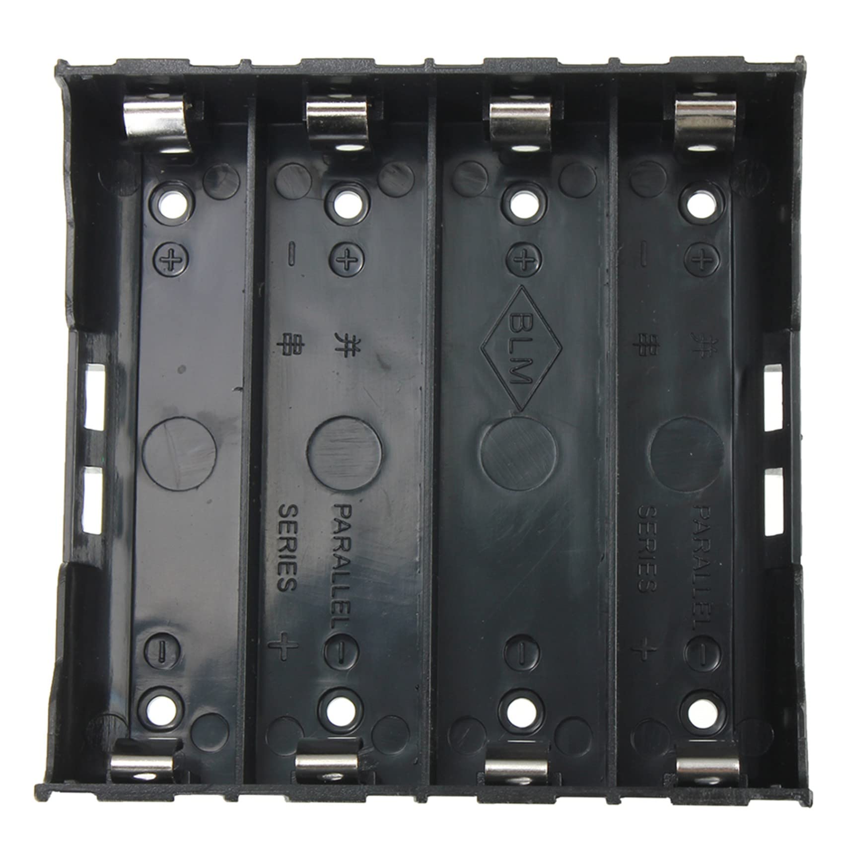 50X Caja de Soporte de Batería Negra para 4X 13,7 V 18650 Batería