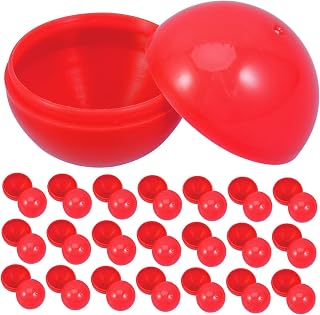 TOPBATHY 100piezas Bolas De Lotería Abiertas De Plástico Rellenables Para Fiesta De Color Rojo Para y Actividades Interactivas