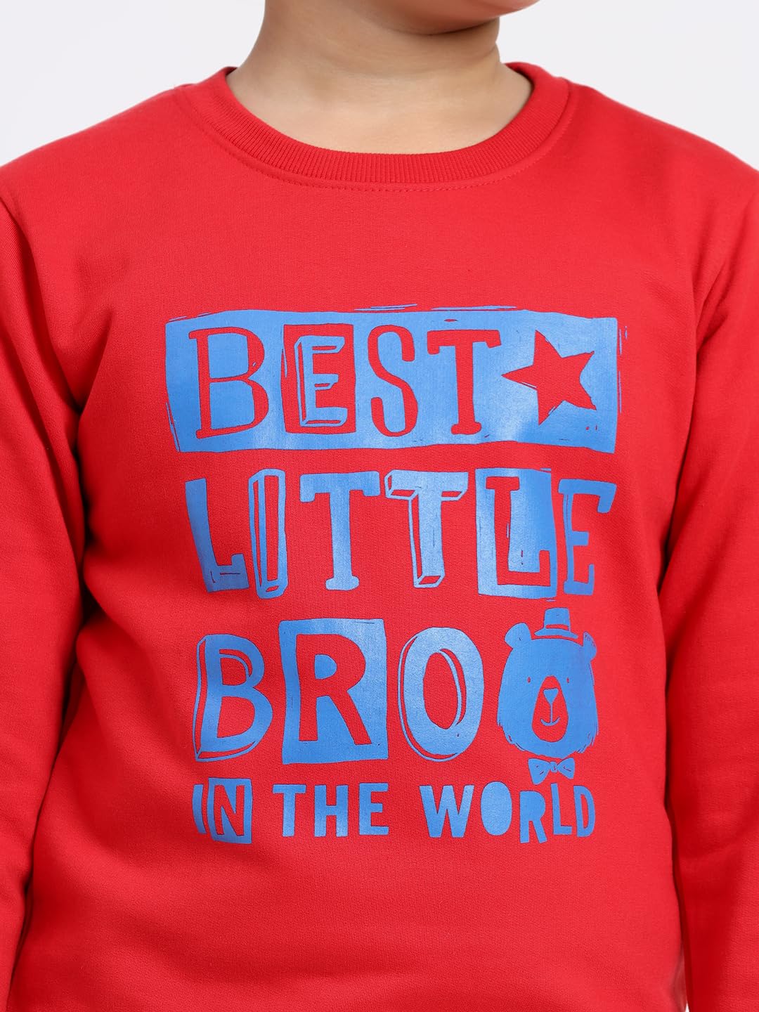 FUNKOOL Boys Regular Fit | Premium Cotton Fleece |Full Sleeves|Round Neck|Trendy Winter Wear| Sweatshirts for Boys and Girls -Red 2