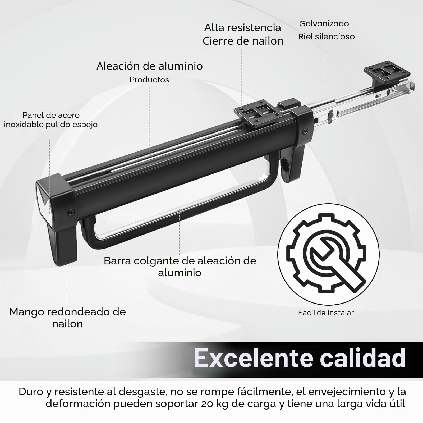 Barra Armario Extensible, 31 cm Retráctil Perchas Perchero Extraible | Doble Pista Perchero Extraible Armario, Perchero Pantalones Extraible, para Guardar Pantalones, Ropa, Bufandas