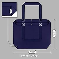 Vista 6 de TOPDesign - Paquete de 2 bolsas de lona con cierre magnético, bolsas de compras reutilizables, haz tus propios diseños creativos