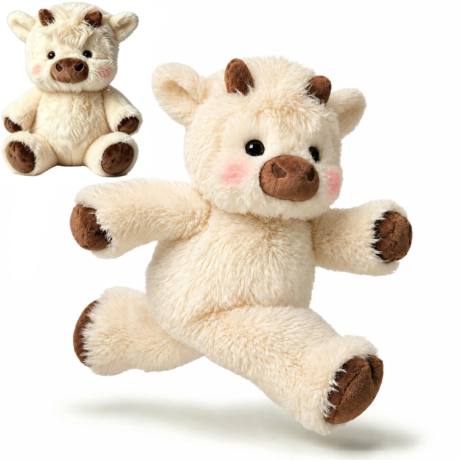 Peluche Vaca Que Corre De 60 Cm – Ultrasuave Y Con Movimiento De Galope, Ideal Para Niños Y Adultos, Regalo Antiestrés En 4 Colores