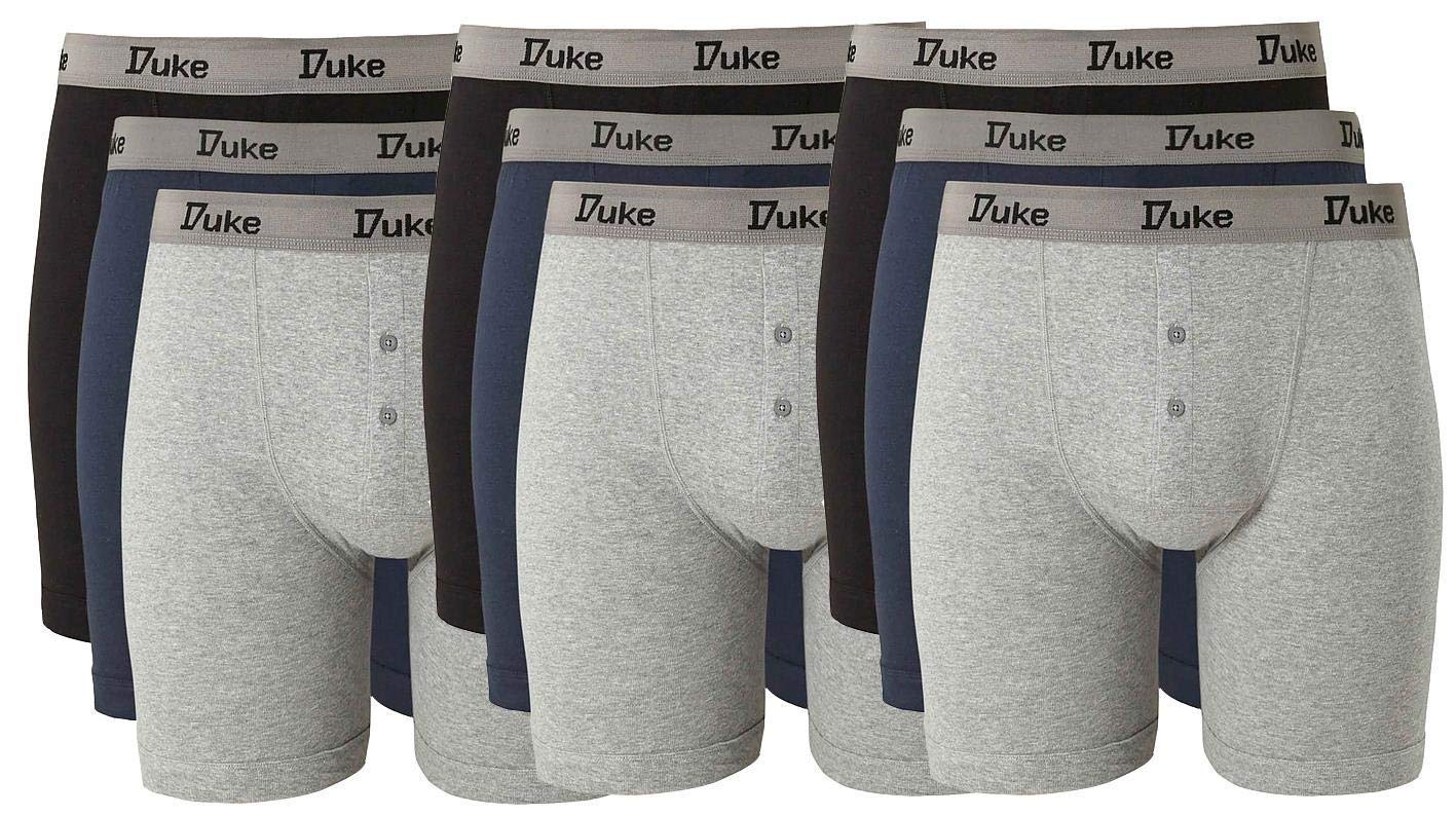 Duke London - Calzoncillos tipo bóxer para hombre, talla grande, 9 unidades