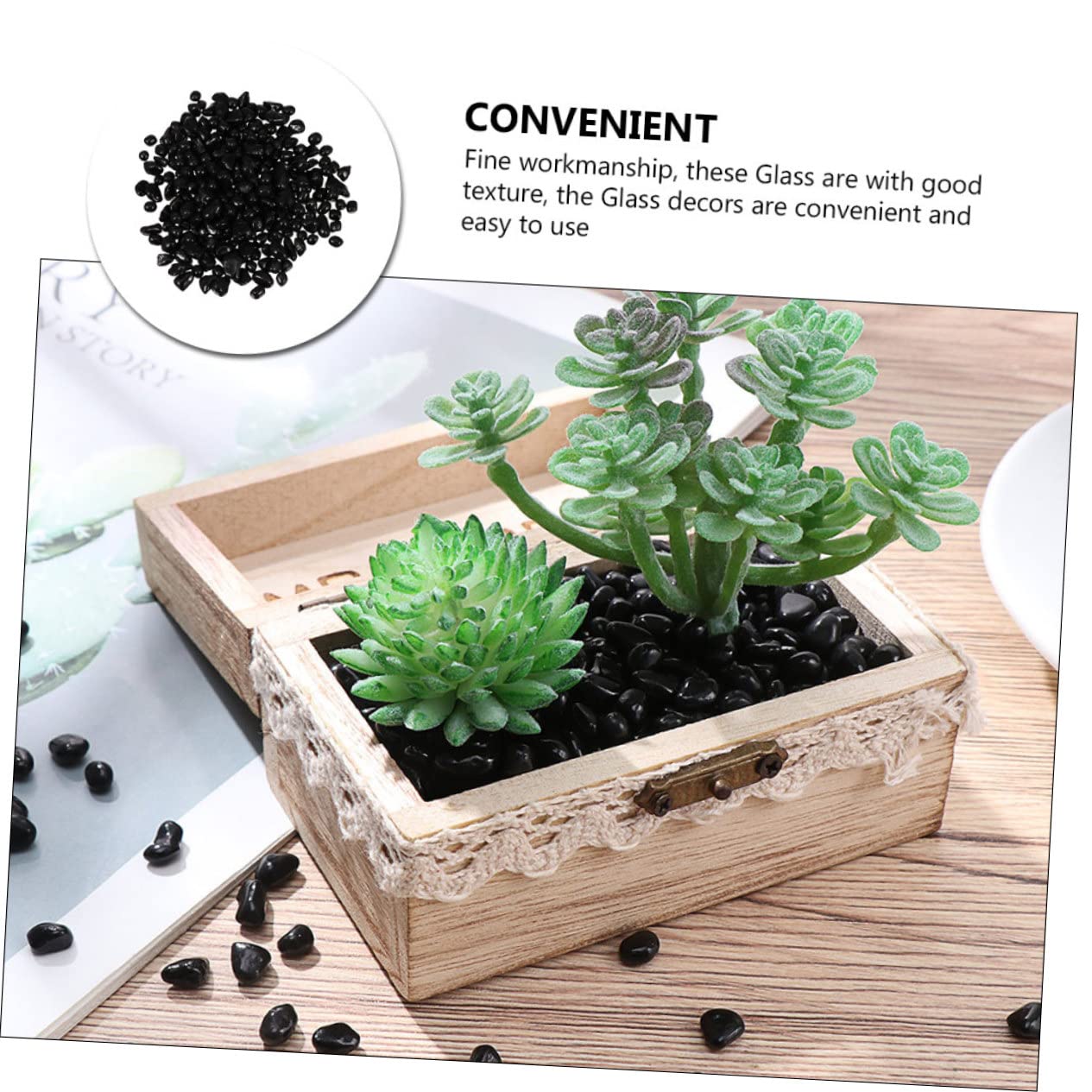 1torba Gravel Akwarystyczny Czarny Perłowy Dekoracyjne Kamienie Do Akwarium Żwir Do Terrarium Dla Rybek