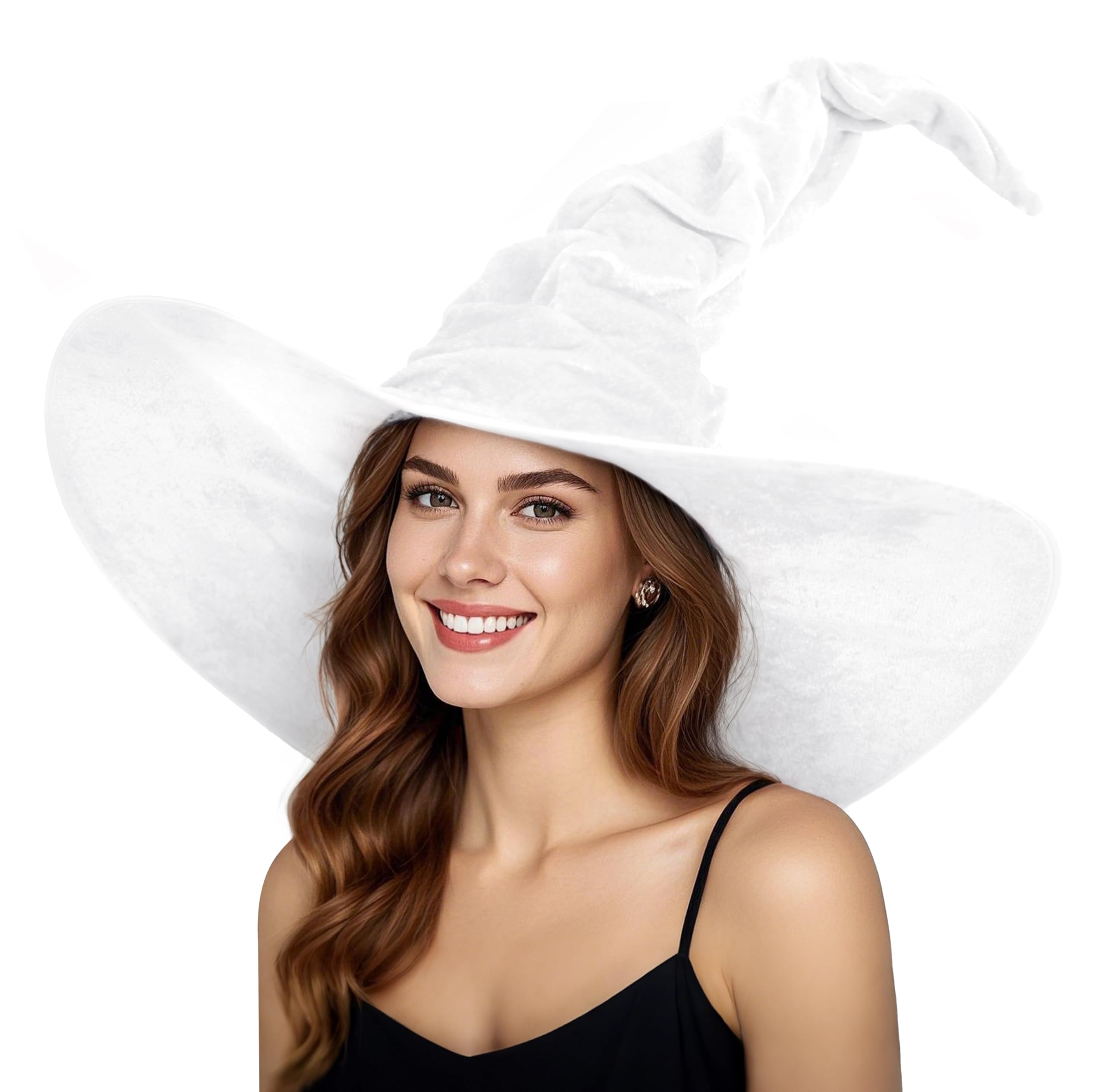 HOMELEX Witch Hat Halloween Adult Black Women's Large Witches Hat Costume Accessories for Party