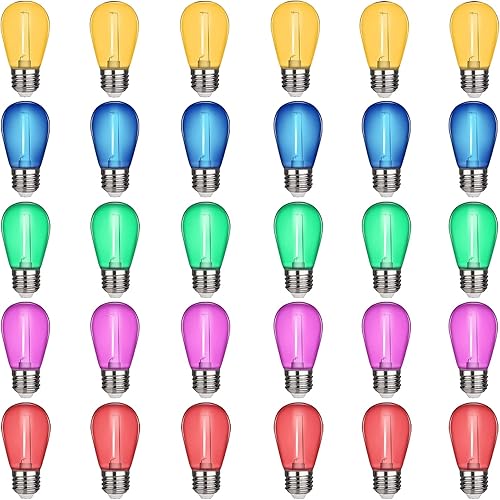 Miniatura 8 de KQHBEN Bombillas LED de repuesto para cadena de luces S14, base E26 para boda, Halloween, Navidad, fiesta, bar, ambiente de estado de ánimo,