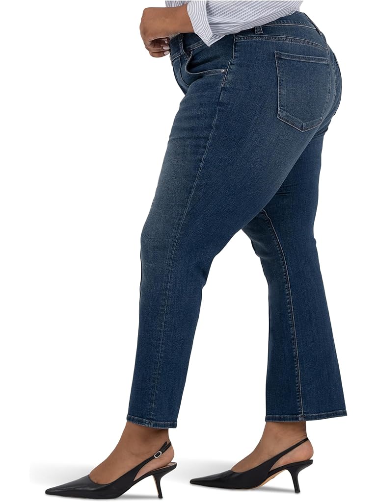 Blue KUT from the Kloth Plus Natalie High Rise Bootcut-wide Double Button Waistband With Pintuk