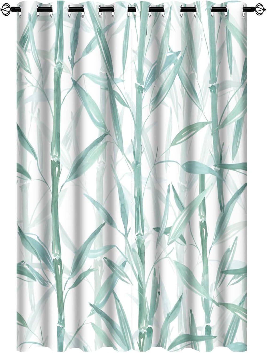 Amazon.com: Retro Japanese Bamboo Print Curtains for Bedroom ...