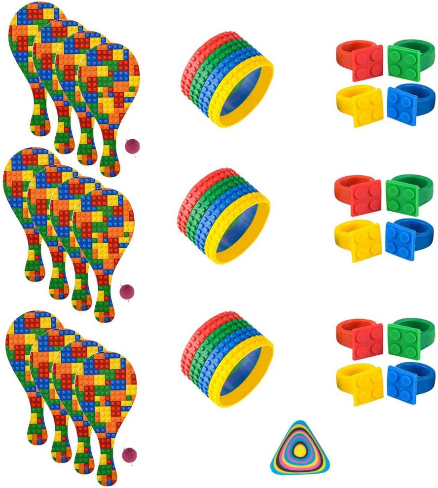 36 PC Building Block Brick Party Supplies and Party Favors