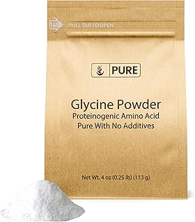 PURE ORIGINAL INGREDIENTS Glycine Powder (4oz) Non-GMO, Non-Essential Amino Acid