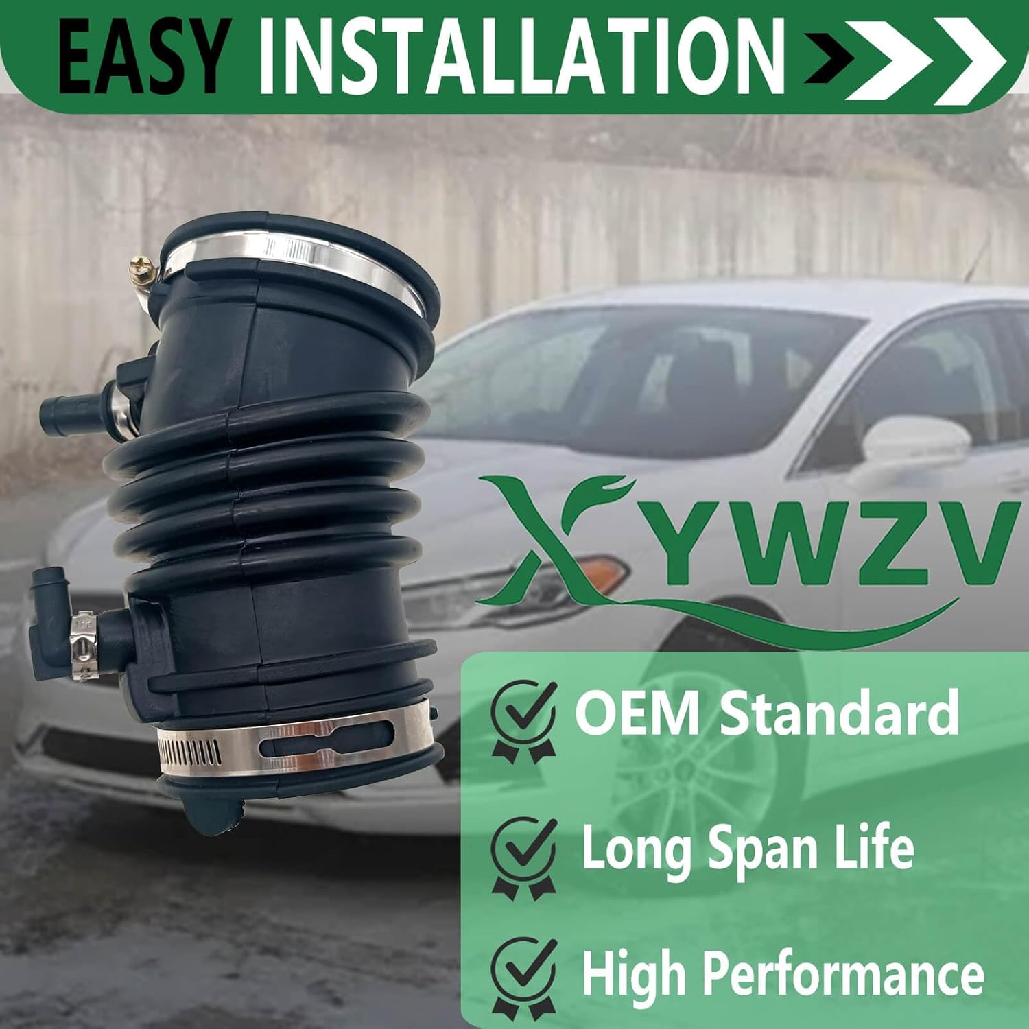 Engine Air Intake Hose Assembly Compatible with Ford Fusion 2013-2020 | Replace DS7Z-9B659-B, DS7Z9B659B | Intake Duct Tube Direct Fit