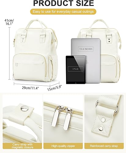 Miniatura 5 de Mochila para laptop para mujer y hombre, A1-beige., Grande