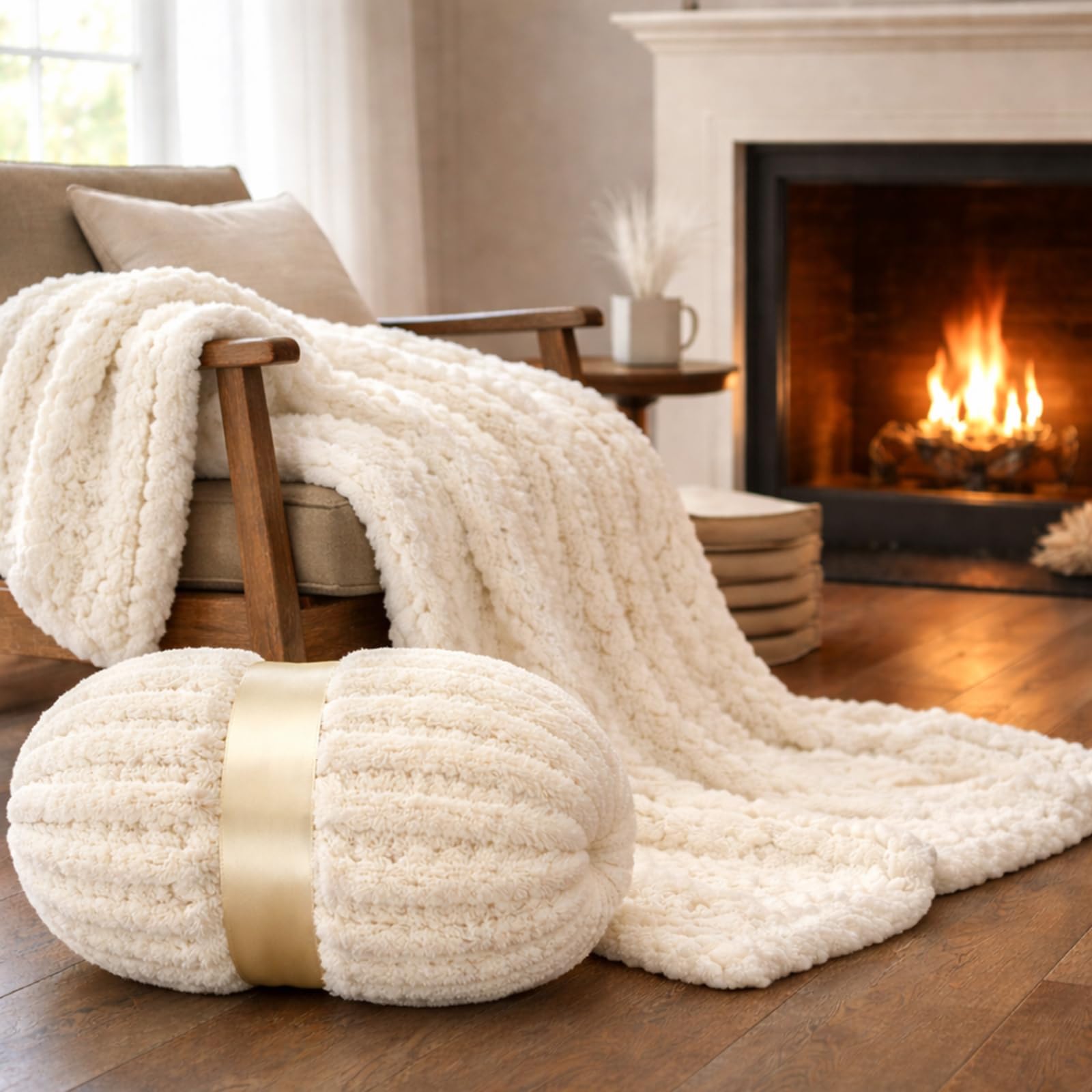 8.5oz Chunky Chenille Yarn 0.78in Thick for Crochet, Hand Knitting Soft Blanket DIY Craft Projects - 4