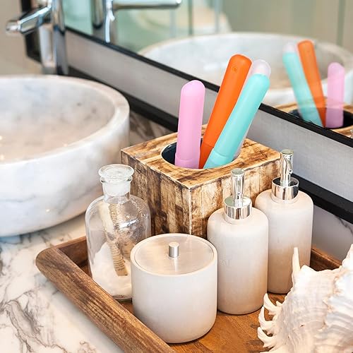 Miniatura 6 de 60 soportes de plástico para cepillos de dientes portátiles, funda protectora para cepillos de dientes, para interiores y exteriores, viajes, hogar,