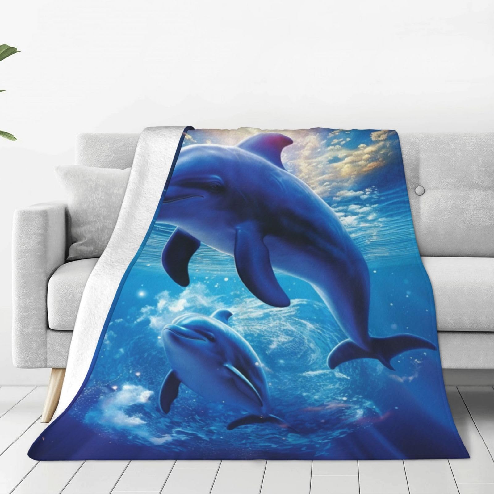 Couverture micro polaire dauphin de qualité supérieure