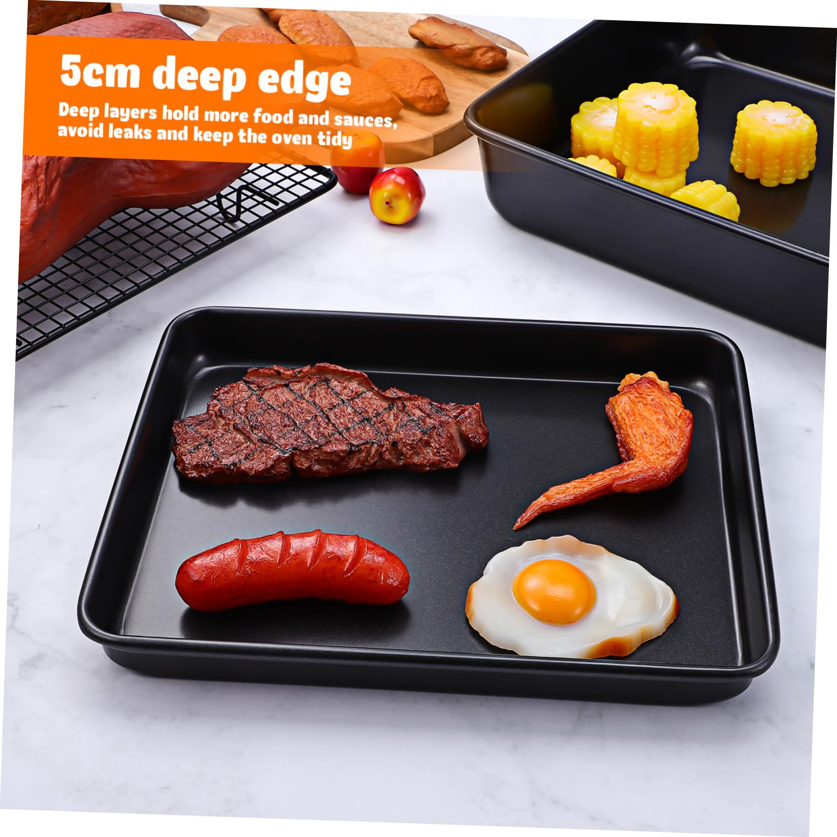 2piezas Bandeja Para Horno Tostador Acero Inoxidable Antiadherente Hornear Asar