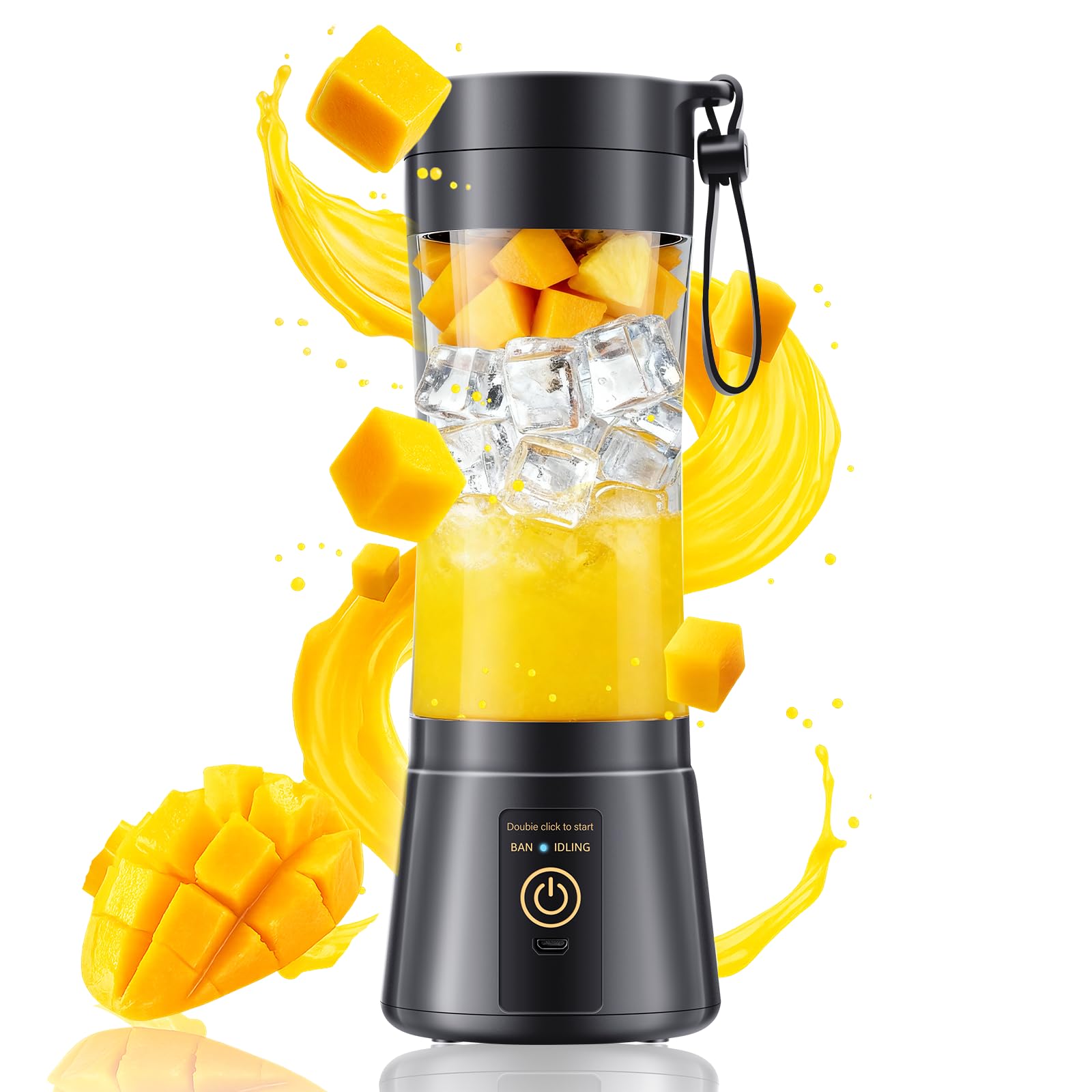 Cordless Personal Size Portable Blender - 380Ml Blender Smoothies and Shakes, BPA Free Traveling Juice Cup with Powerful Blending, Freshly Squeezed in Sports/Travel/Home
