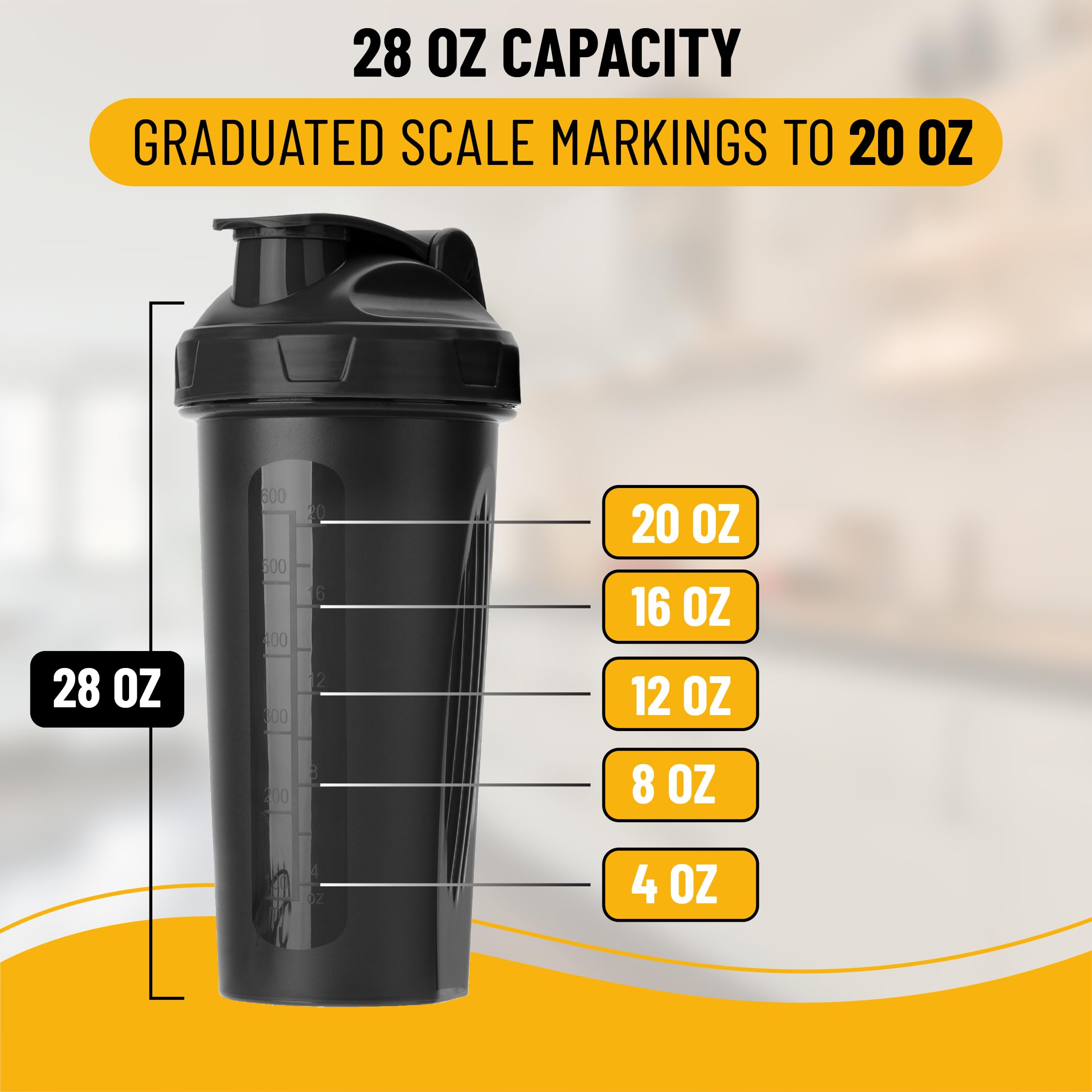 Mr. Pen- Shaker Bottles for Protein Mixes, 28 oz, Leak Proof — Amazon image 5