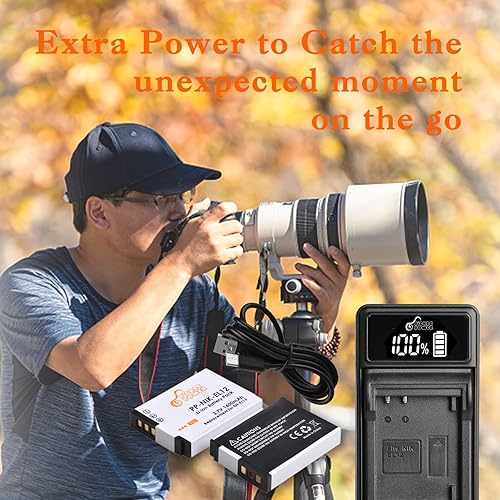 Miniatura 7 de Batería EN-EL12 y cargador LED compatible con Nikon Coolpix A1000 B600 W300 A900 AW100 AW110 AW120 AW130 S6300 S8100 S8200 S9050 S9200 S9300 S9400