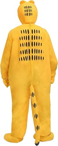 Vista 6 de Disfraz de Garfield para adultos, disfraz de gato mascota de Halloween, disfraz clásico de gato de dibujos animados para fiestas y disfraces