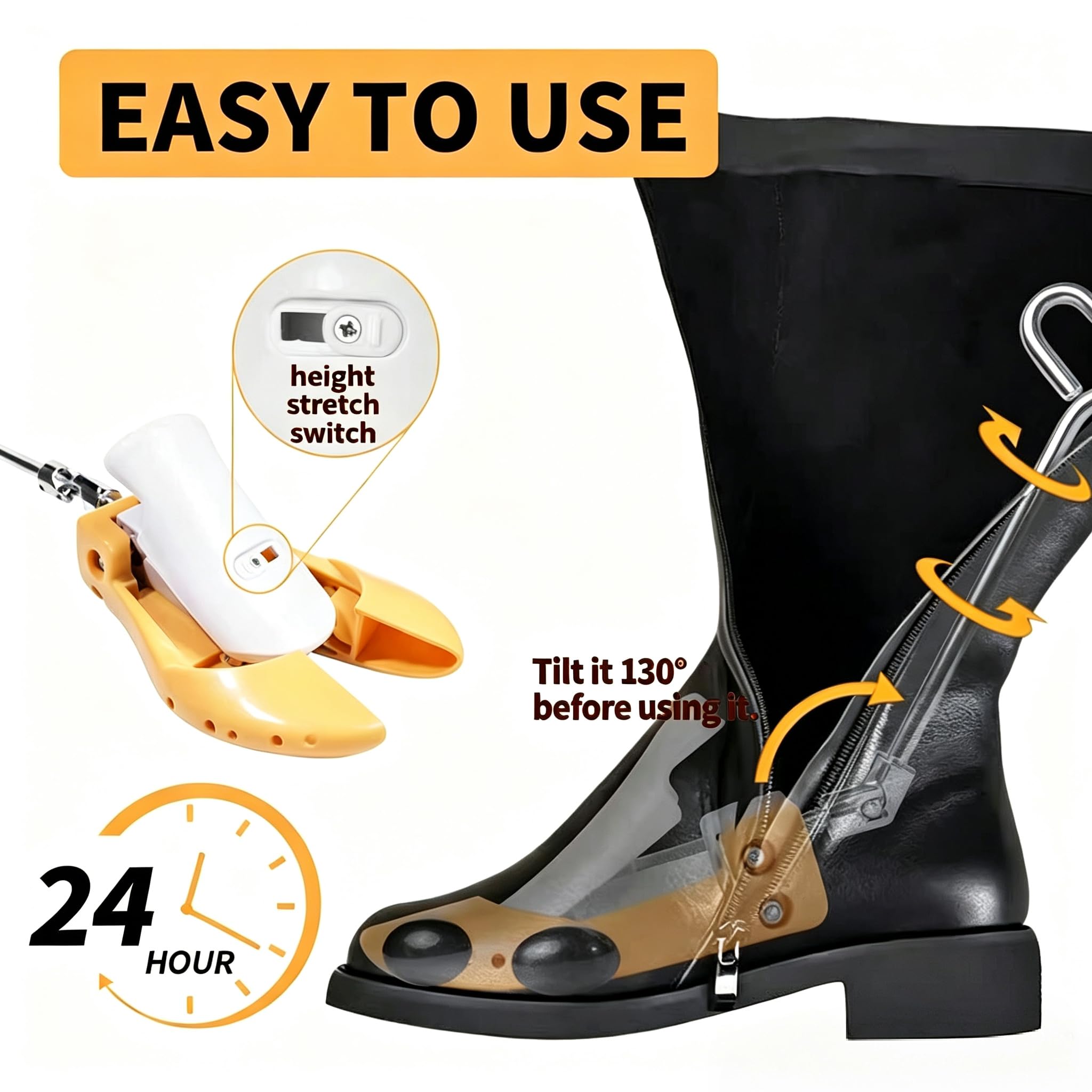 Estirador de botas, árboles de zapatos, estiradores de botas para botas vaqueras, hombres y mujeres, estirador de zapatos ajustable de pies anchos y largo alto, ancho, expansor de cuero
