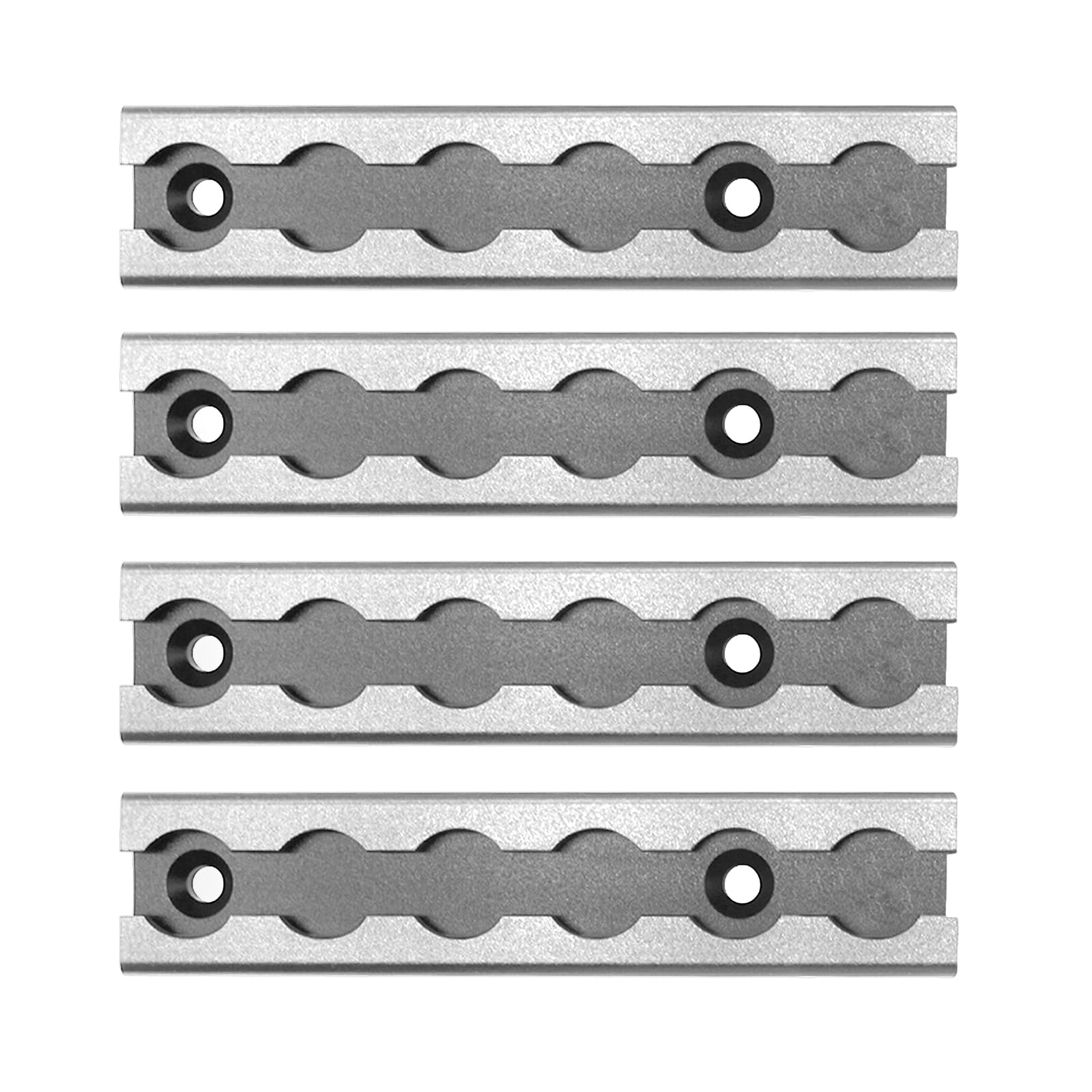 6" L-Track Rail Aluminum Airline Track Silver 4 Pack