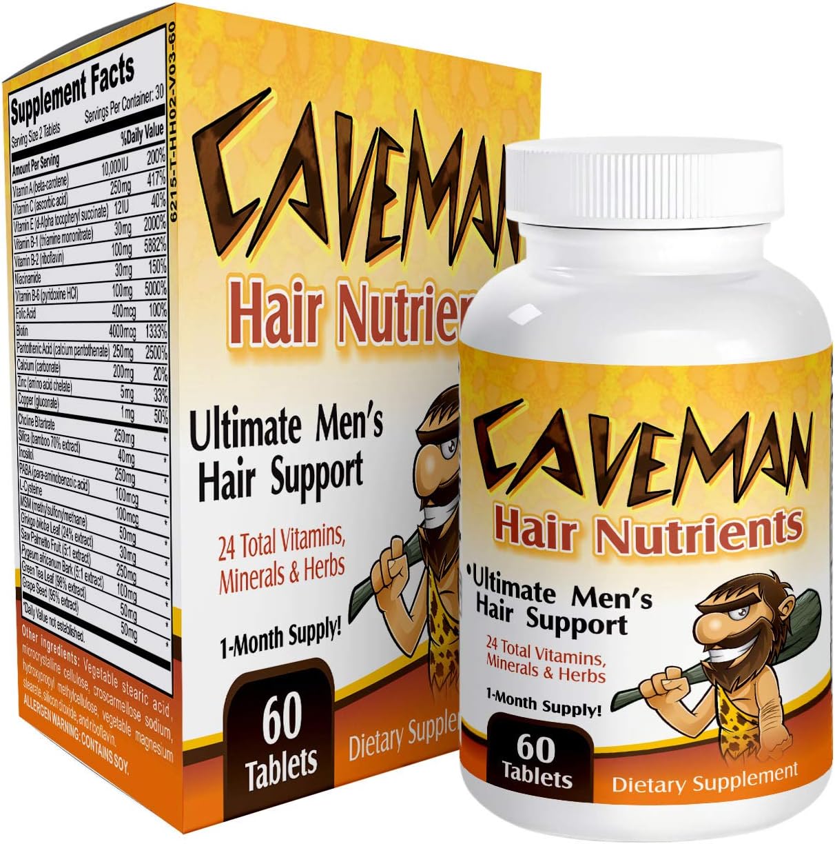 Caveman Hair & Beard Growth Vitamins/Supplements
