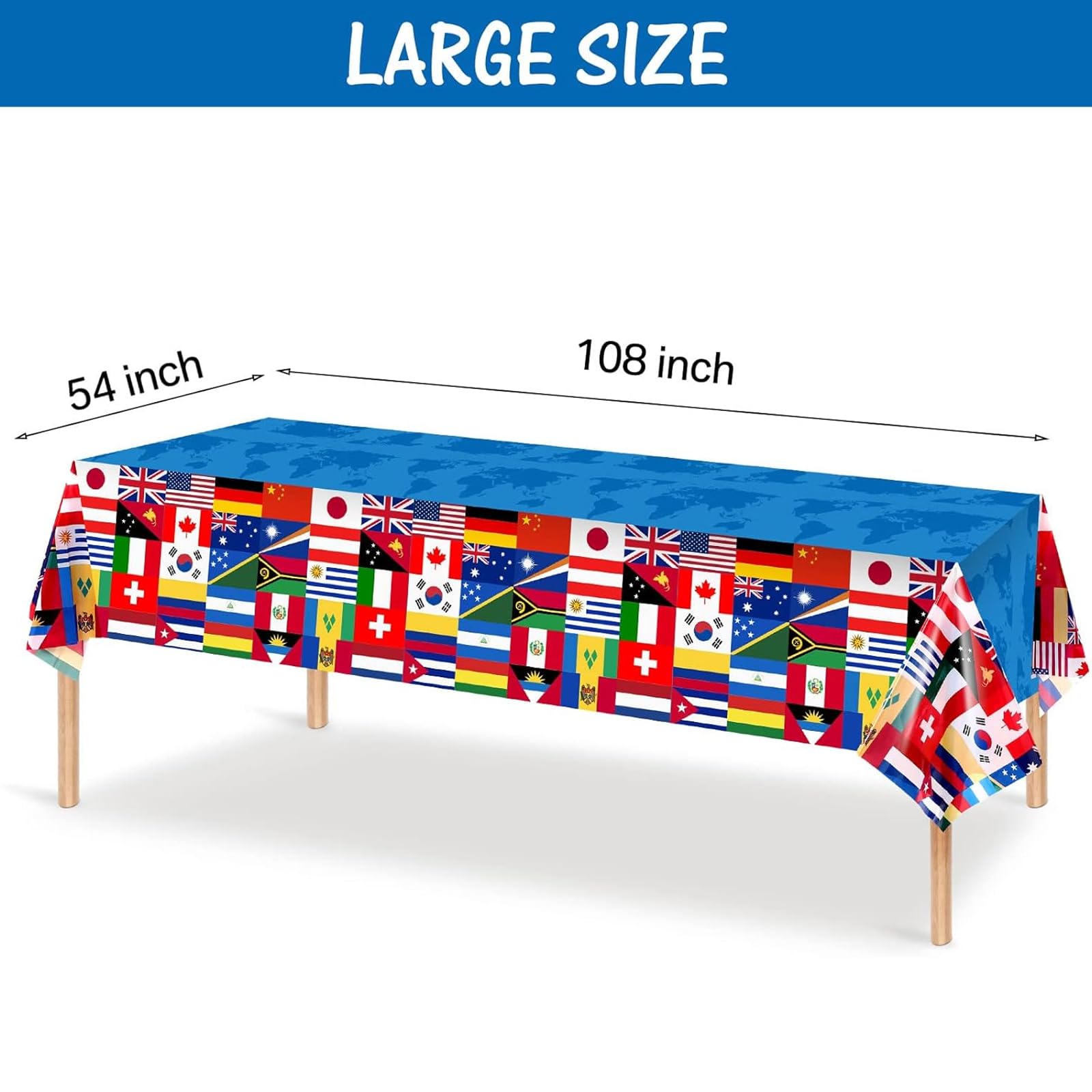 2 Pcs World Cup Football 2026 Tablecloth Fro Large Size for Parties And Events Game Day Parties And Events - Image 2