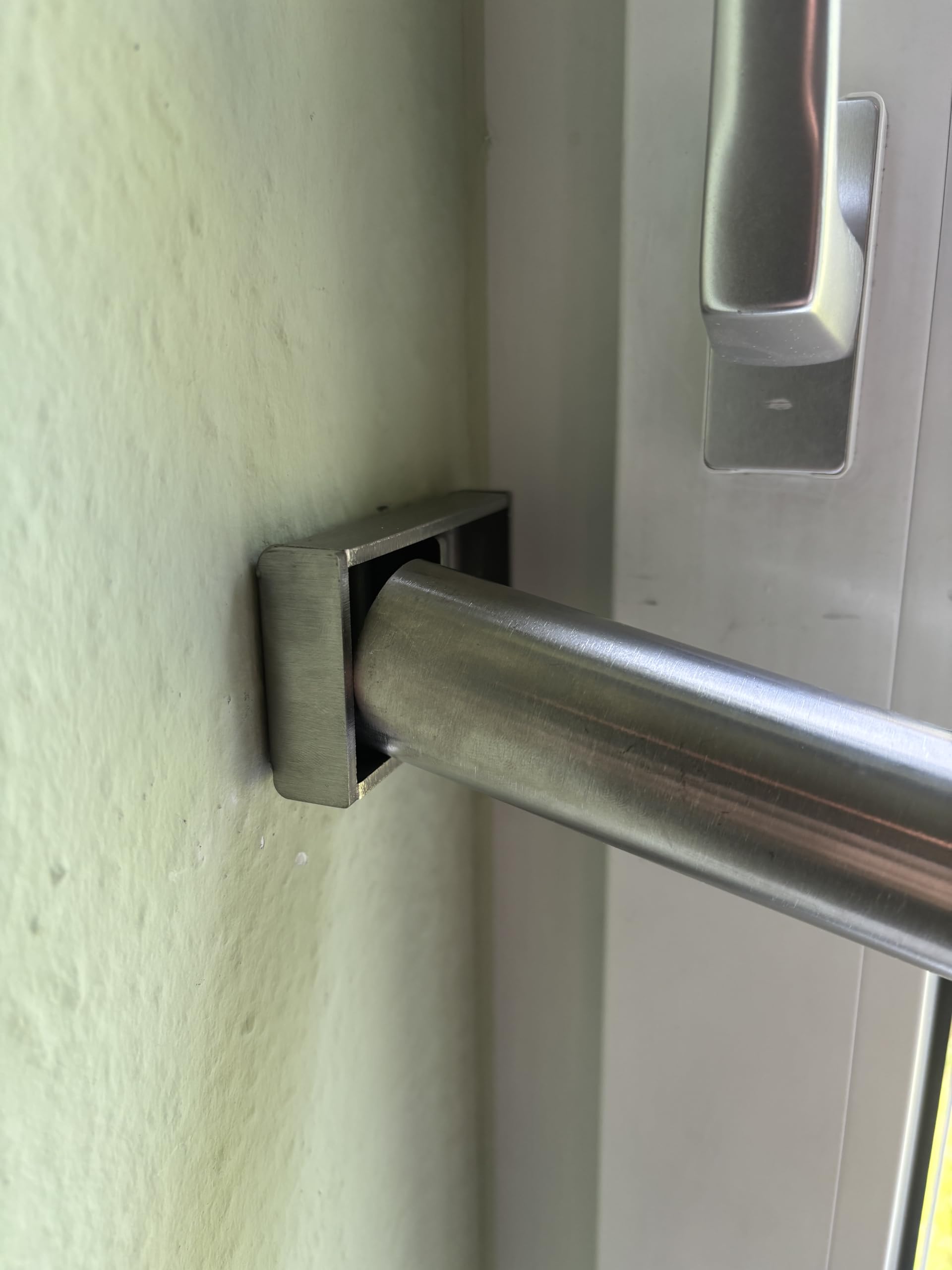 Fenstersicherung 1-fach – Einbruchschutz Teleskopstange mit Druckschloss | Edelstahl oder Weiß | Länge 600–3200 mm | Sicherungsstange für Fenster & Türen (Weiß, 600-1000mm)