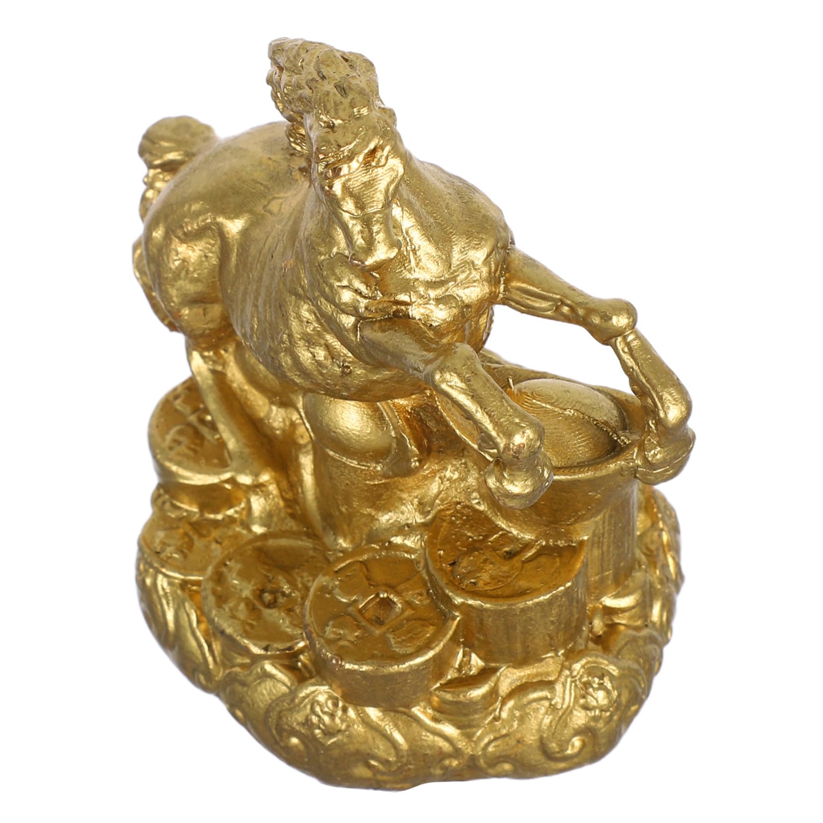 Figurine cheval en laiton rétro Homoyoyo compacte comme symbole de richesse