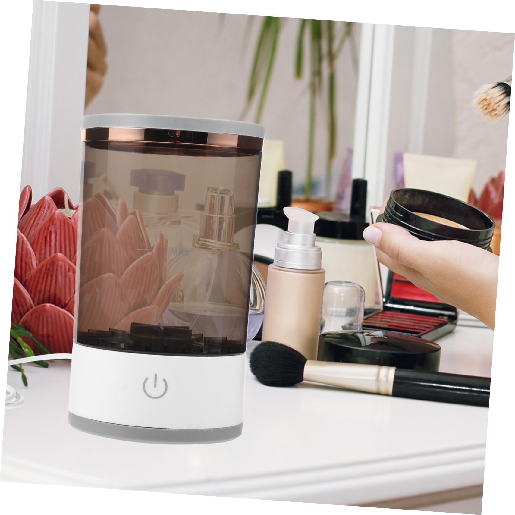 WOONEKY Electric Makeup Brush Cleaner Makeup Sponge Cleaner Powered Quick Dry Design