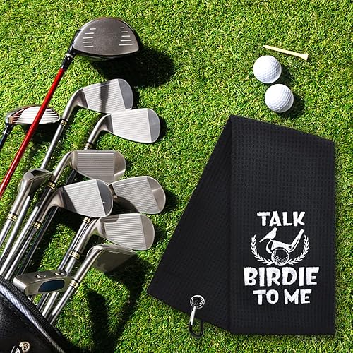Miniatura 4 de Hafhue Talk Birdie to Me - Divertida toalla de golf, regalos de golf para hombres y mujeres, accesorios de golf para hombres o mujeres, regalos de