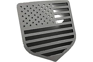 Infinite SPLY Matte Black American Flag Emblem Badge for 2014-2018 Ram 1500 Tailgates