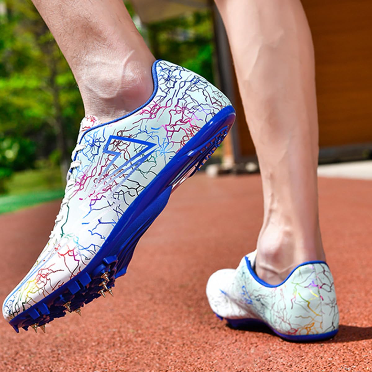 Zapatillas De Atletismo con Clavos para Hombres Y Mujeres con 8 Clavos para Carreras De Velocidad Saltos Y Niños Y Niñas
