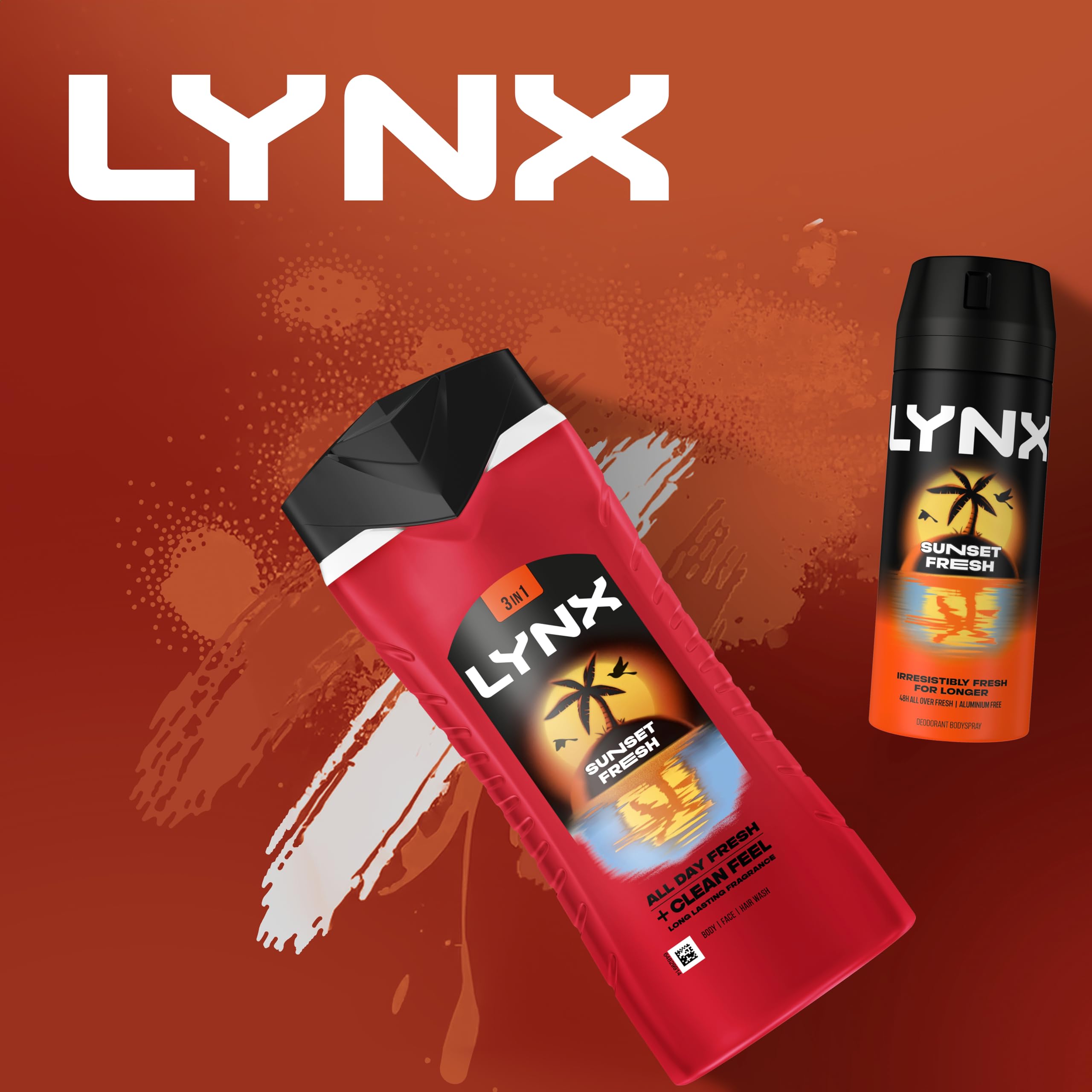 Lynx Sunset Fresh 3-in-1 Body Wash Men's Hair, Face and Body Cleanser with a mango & mandarin scent for all-day freshness 6x 225 ml - Image 4