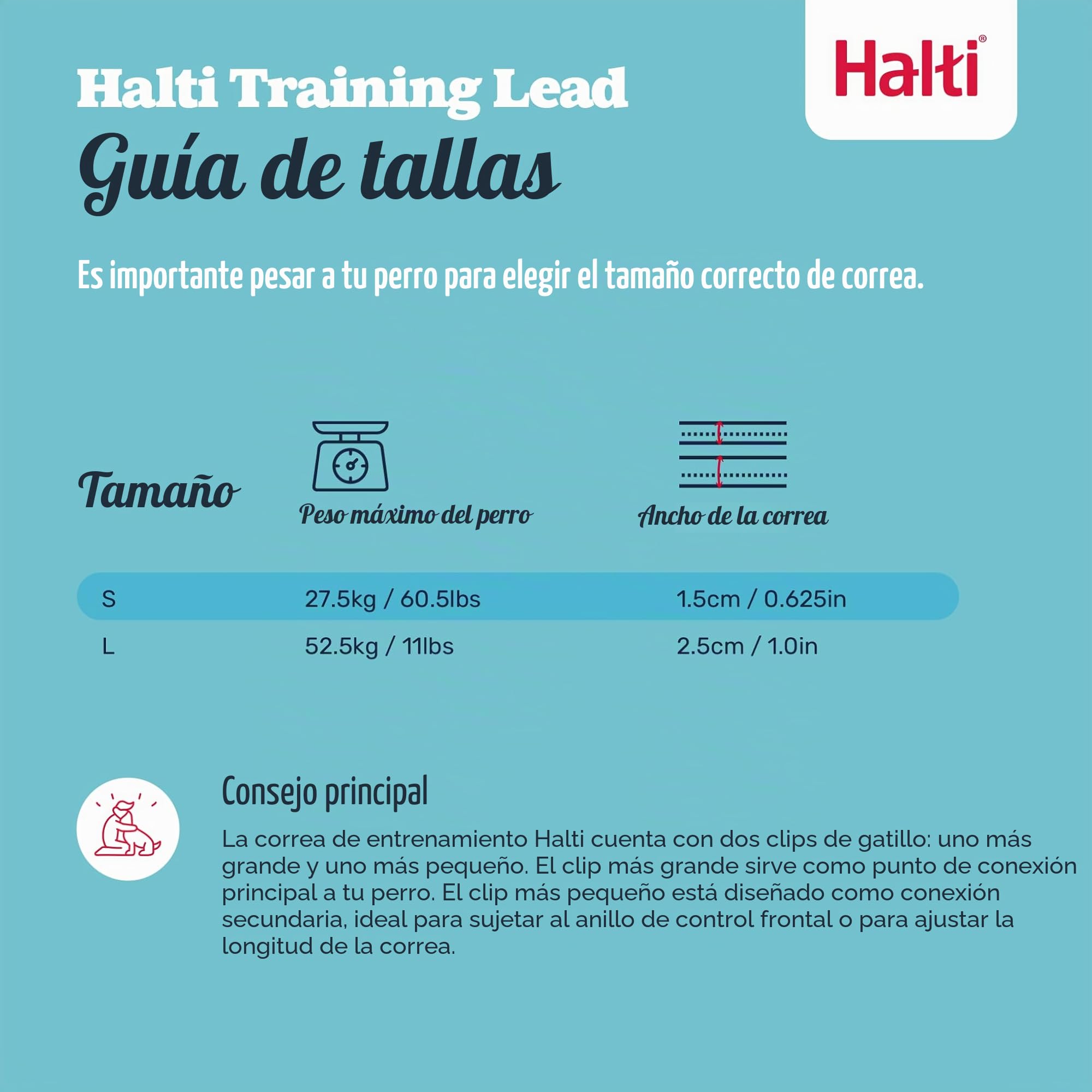 HALTI - Arnés antitirones tamaño mediano y correa de entrenamiento HALTI tamaño grande, paquete combinado negro - Evita que tu perro tire de la correa. Ajustable, ligero y fácil de usar. Adecuado para