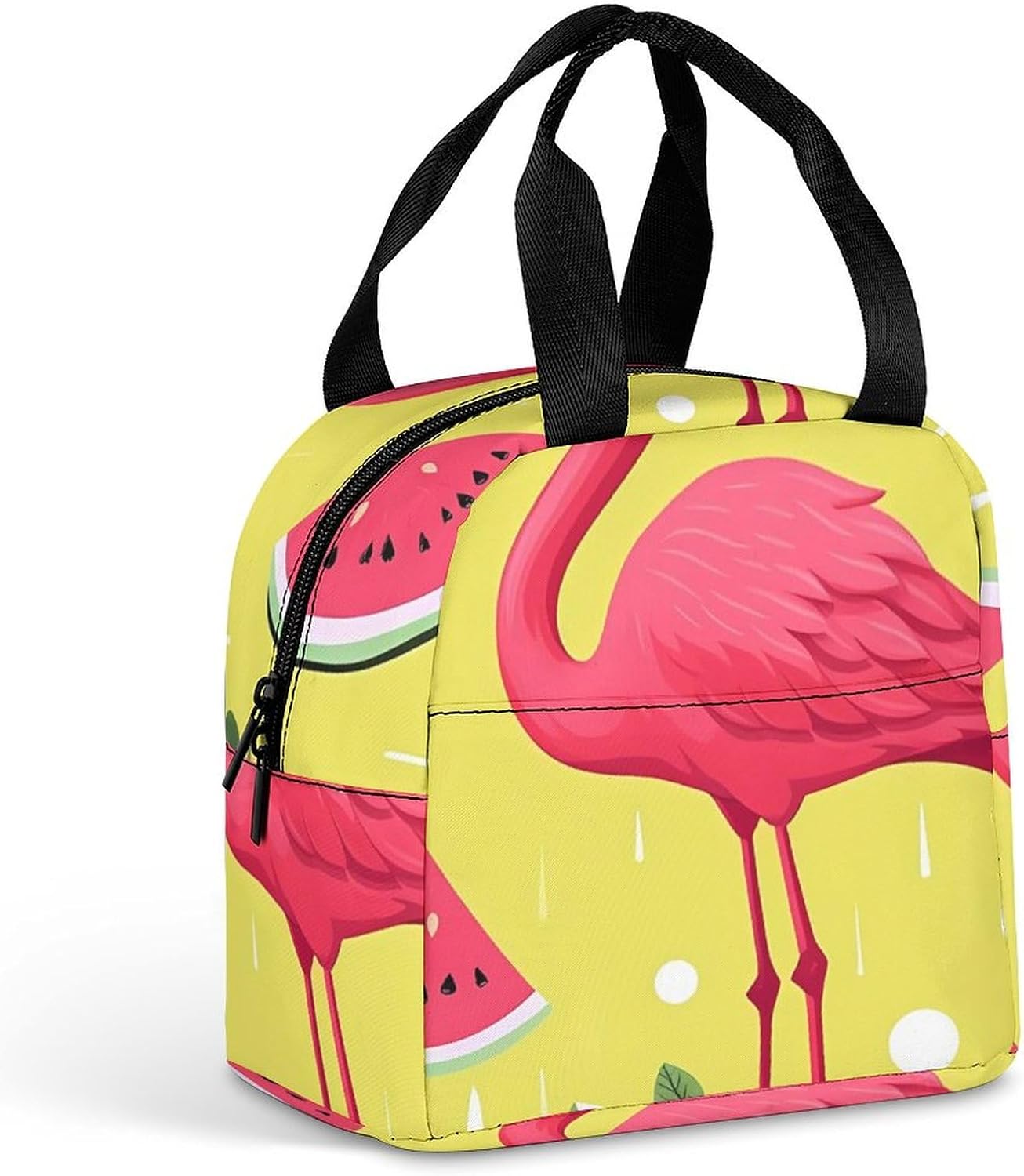 A Gym Artifact, The Canvas Pink Flamingo And Watermelon Printed Yoga Storage Bag Is Durable, Wear-resistant And Does Not Strangle Shoulders. It Is Suitable for Both Men And Women