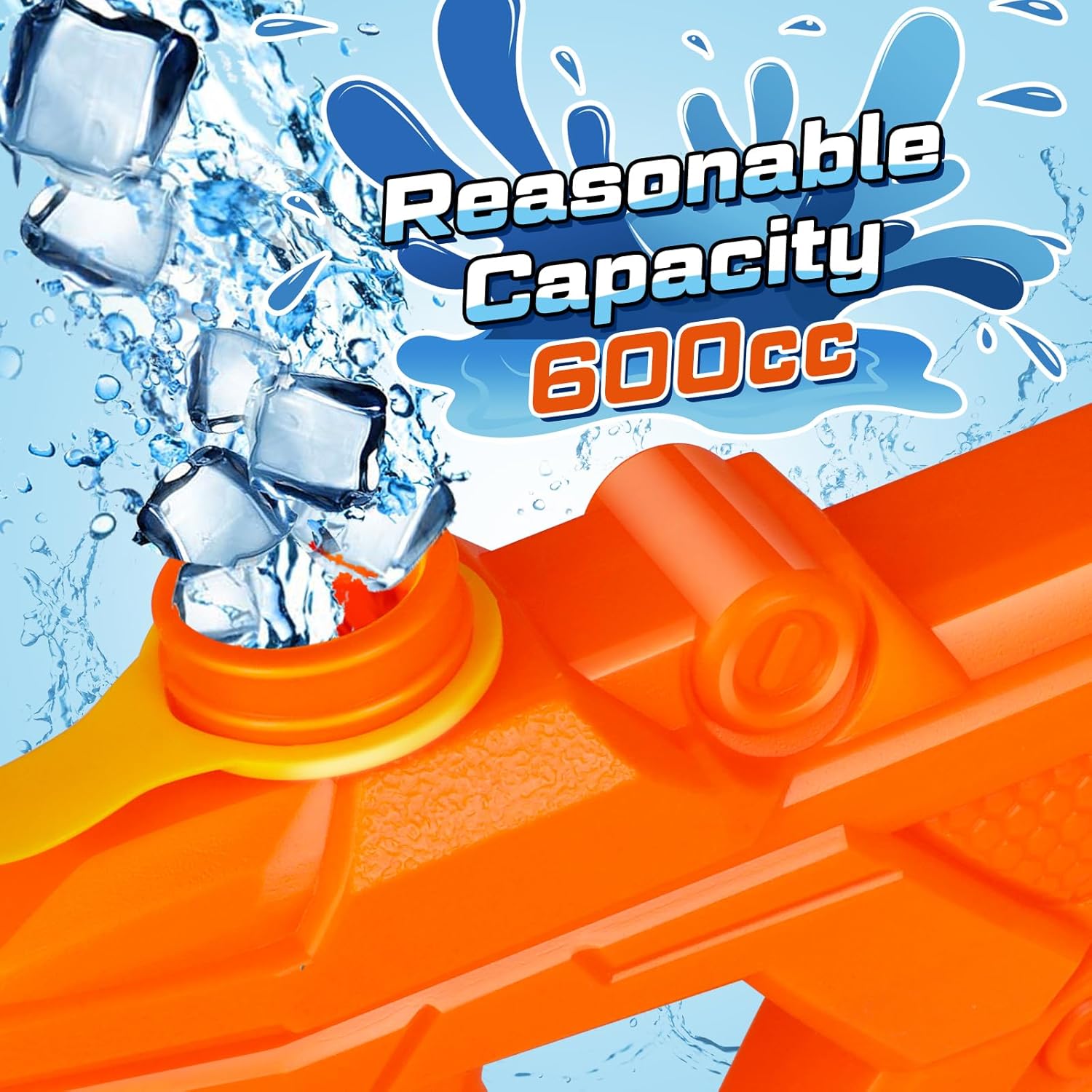 Quanquer 600cc Water Gun for Kids & Adults - 10 Pack Super Squirt Blasters Soaker with Long Range, High Capacity Pump Action, Summer Swimming Beach Outdoor Water Fighting Play Pool Toys for Boys Girls