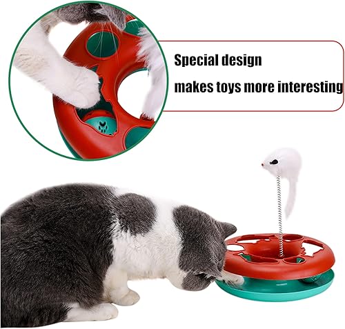 Miniatura 4 de Pawzone Juguetes para Gatos, Juguetes para Gatos de Interior, Juguetes Interactivos para Gatitos Pistas de Rodillos con Hierba Gatera, Juguete de