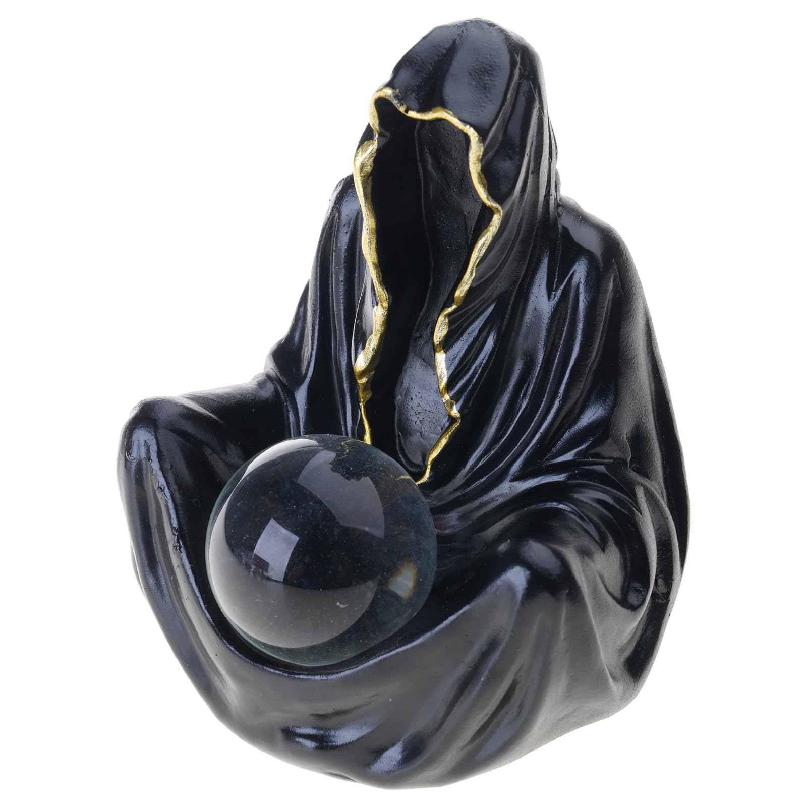 Halloween Death God Statue Resin Craft with Crystal & Bats Festive Shelf Display Decoration Death God Resins Sculpture