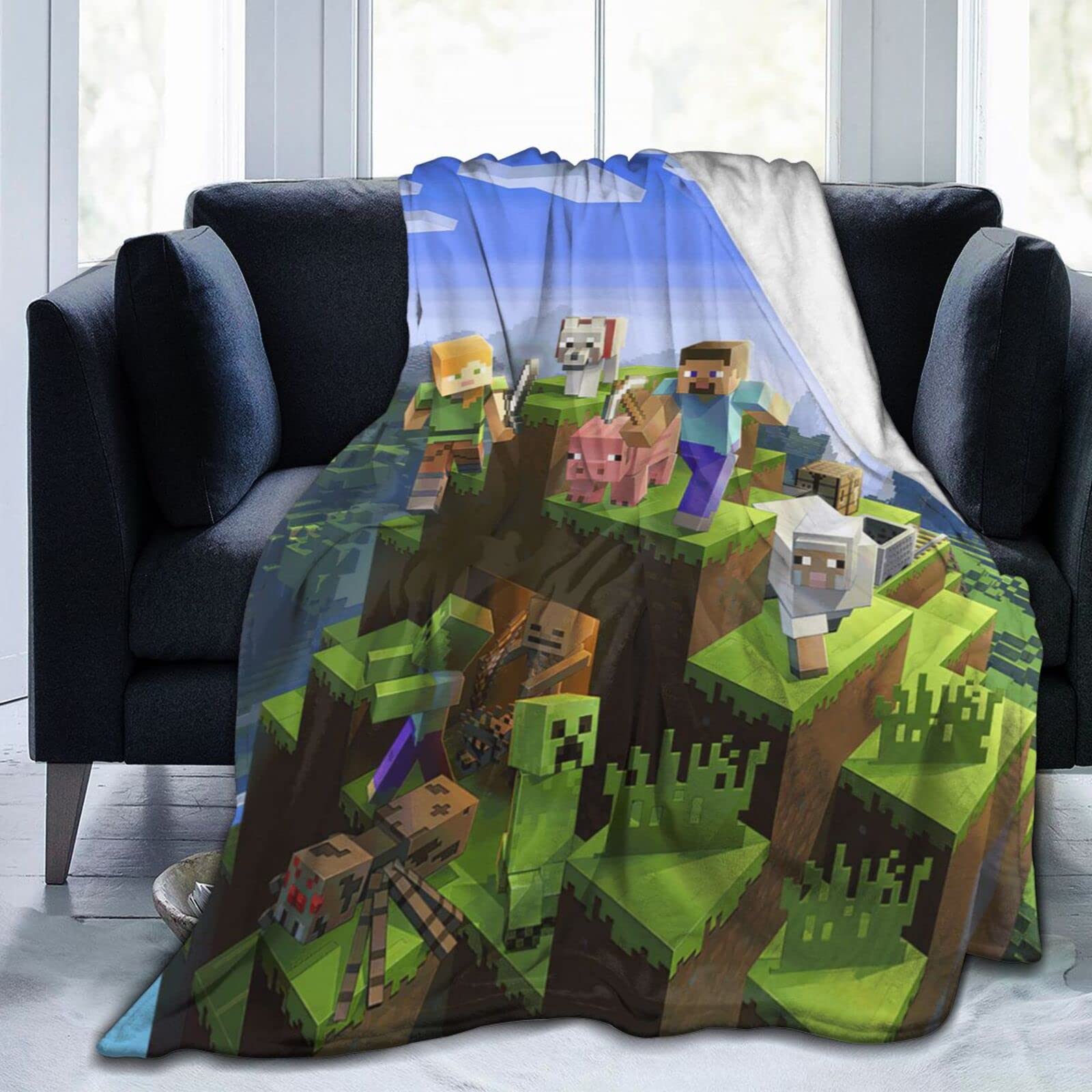 Cartoon Blanket Ultra-Soft Blanket Warm Throw Blanket for Sofa Bed Living Room Bedroom Car 50"X40"