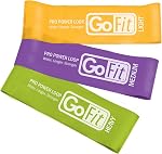 GoFit Pro Power Loops Resistance Band Training Set, Stretch Resistance Bands, Latex Mobility Bands for At-Home Training, with Adjustable Resistance