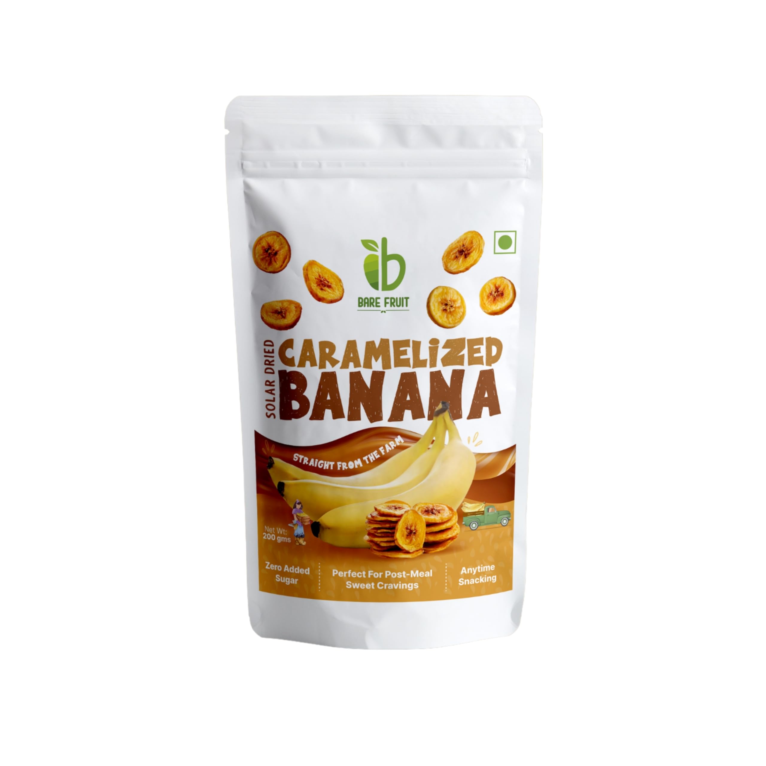 Premium Solar Dried Caramelized Ripe Banana | 100% Fresh Natural Sweet Taste, Chemical-Free, No Added Sugar | Ultimate Healthy & Delicious Snack Food, 200g